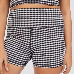 Offline by Aerie Gingham Textured High Waist Bike Shorts
